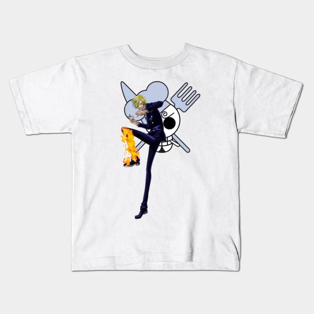 Vinsmoke Sanji Kids T-Shirt by YeSNoWart